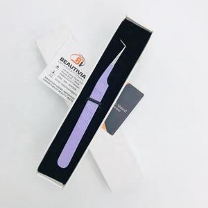 แหนบต่อขนตาทำจากสเตนเลสอย่างยั่งยืนด้ามจับพิมพ์ลายดอกไม้ปลายแหลมงานตามสั่งแบบมืออาชีพ - Product Image 1