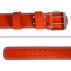 Cinturón de Cuero para Levantamiento de Pesas con Logotipo Personalizado OEM, Cinturón de Entrenamiento de Cuero Genuino de Alta Resistencia para Sentadillas, Peso Muerto y Entrenamiento de Fuerza - Product Image 3