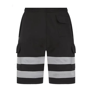 High Visibility Vintage Security Shorts Elastic Waist Reflective Safety for Men-Eco-Friendly <b>Work</b> Construction <b>Cargo</b> - Product Image 2