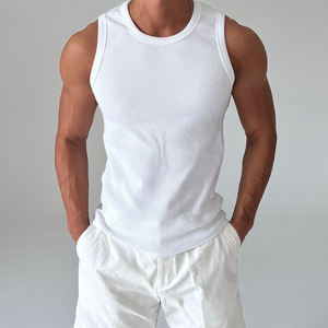 Débardeur de sport pour homme, noir, sans manches, col en V, respirant, séchage rapide, tricoté en Spandex/Polyester, couleur unie, décontracté - Product Image 2