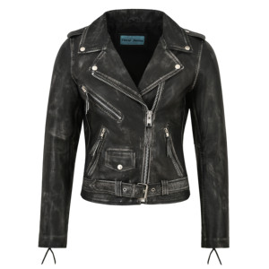 Veste de motard pour femme en cuir Napa 100% véritable, coupe ajustée, style Brando, vente en gros, fabricant ODM/OEM - Product Image 5
