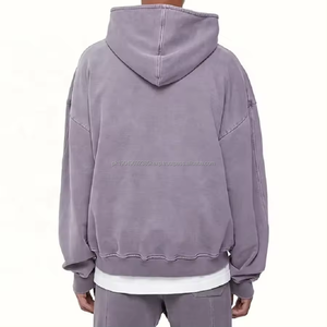 Sweat à capuche zippé Y2K de haute qualité surdimensionné personnalisé vintage sweat à capuche zippé lavé à l'acide double deux extracteurs sweat à capuche zippé - Product Image 6