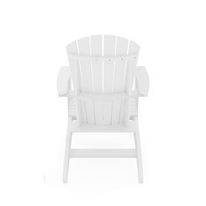 Sedia Adirondack Robusta in Legno Composito HDPE Bianco per Relax a Bordo Piscina e in Giardino - Product Image 4