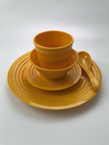 Vajilla Ecológica de Plástico Moldeado por Inyección MIT Precision PGT: Tazas, Tazones, Cucharas y Platos - Amarillo Sol - Product Image 4