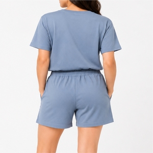 Women Casual Lounge Short Set Soft Cotton Premium Quality Breathable Wear Summer Style Relax Comfort Casual Fashion Modern Wear - Product Image 2