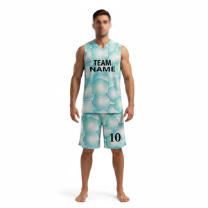 Custom Men Team Mesh Reversible Embroidery High Quality Sublimation Basketball Uniform Low Price Basketball Jersey & Short - Product Image 1