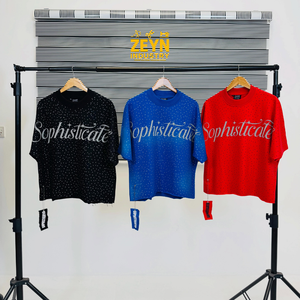 T-shirt ample en maille à 2 panneaux, style streetwear, écoresponsable, avec strass étoiles filantes sur toute la surface - Product Image 5