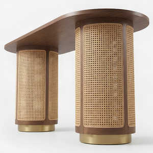 Mesas de exterior modernas y elegantes con una combinación de madera de teca y ratán a un precio asequible - Product Image 3