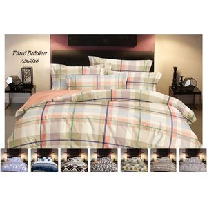 72x78x8 Inch Disposable Hotel <b>Bedding</b> <b>Set</b> <b>Single</b> Flat Cotton Bed Sheet with Elastic 300TC Solid Pattern - Product Image 1
