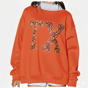 Sweat-shirt d'hiver personnalisé à col montant brodé sur le devant, doublure polaire en coton et polyester doux, coupe oversize décontractée - Product Image 1