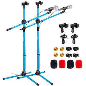 ขาตั้งไมโครโฟนแบบปรับได้ 2 ชิ้น พร้อมแขนบูมแบบยืดหดได้ - Product Image 1