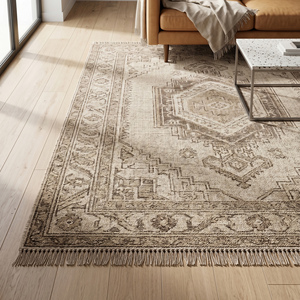 Alfombra de Yute Tejida a Mano, Color Beige Marrón, Diseño Geométrico Moderno, con Flecos, Antideslizante, para Sala de Estar, Dormitorio, Decoración del Hogar - Product Image 5