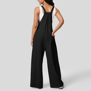 Combinaison de plage respirante pour femme, élégante et décontractée, tenue une pièce douce, légère et confortable en polyester/coton, vêtement de mode - Product Image 5