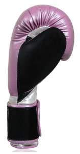 Guantes de Boxeo Rosados de Cuero Premium para Entrenamiento, Cómodos Guantes de Sparring para Hombres y Mujeres con Soporte para Muñeca - Product Image 3