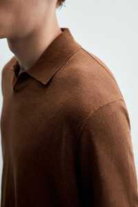 Camisa Casual para Hombre, Color Marrón, Mezcla de Poliéster, Antiarrugas, con Bolsillo, Cuello Johnny, Manga Corta, Personalizable al por Mayor - Product Image 3