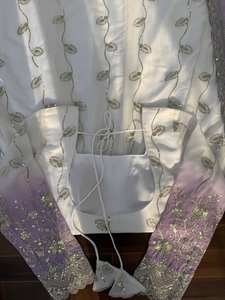 Ensemble élégant Anarkali en Georgette avec pantalon et dupatta, broderie de fils et de sequins, style Bollywood pour les occasions festives - Product Image 6