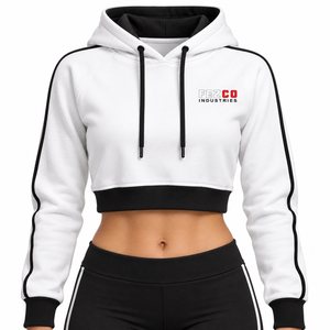 Sudadera Deportiva Corta para Mujer y Estilos de Vida Activos, Top Corto con Capucha para Mujer, Fabricante de Tops, Nuevo y Elegante - Product Image 5