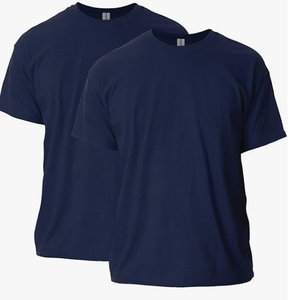 T-shirt décontracté d'été confortable pour hommes, couleur unie, col ras du cou, manches courtes, en satin polyester/coton, vente en gros - Product Image 3