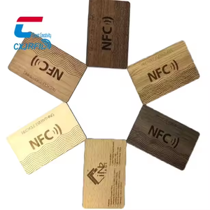 Tarjetas NFC de madera personalizadas, muy vendidas, para regalo o negocios. - Product Image 1