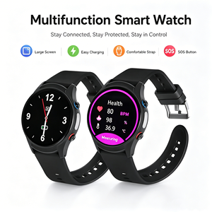 Montre connectée GPS 4G LTE avec carte SIM, suivi GPS SOS, surveillance à distance de la santé des personnes âgées, détection automatique des chutes et suivi des pas - Product Image 1