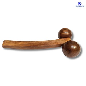 Rouleau de massage dorsal en bois K Star, petit rouleau d'acupression pour le soin quotidien de la colonne vertébrale, outil pour soulager rapidement les douleurs musculaires raides. - Product Image 1