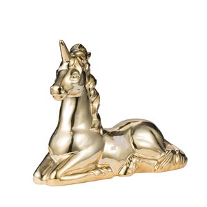Figurine Licorne Dorée 11x4.5x9 cm, Design Flora et Fauna, Décoration d'Intérieur Originale et Créative - Product Image 3
