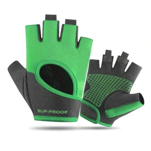 <b>Half</b> Finger Fitness Gloves Black Non <b>Slip</b> Grip Gym Weight Lifting Spandex Unisex - Product Image 4