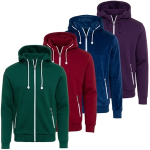 Wholesale Men's Heavyweight Sherpa Fleece Lined <b>Full</b> <b>Zip</b> <b>Hoodie</b> Winter Warm Eco Friendly Anti Wrinkle Regular Fit Classic Sweats - Product Image 5
