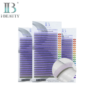 Extensiones de Pestañas i-Beauty - Pestañas de Color Premium Ib (Lila) Individuales, Material PBT de Alta Calidad de Corea del Sur, Coloridas - Product Image 1
