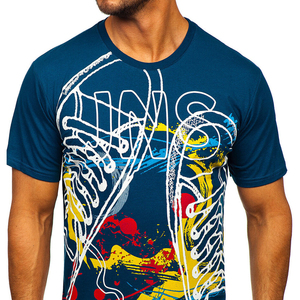 T-shirts personnalisés en coton 100% pour hommes, impression par sublimation intégrale, lavés, fabrication en gros sur mesure. - Product Image 2