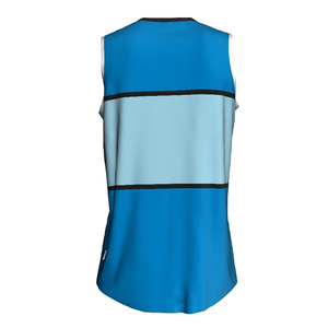 Maillot de basketball personnalisé sublimé, col en V, sans manches, unisexe, anti-humidité, 100 % polyester, color-block, coupe classique adulte - Product Image 2
