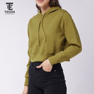 Women Winter Quick Wear Women Winter Crop <b>Top</b> Hoodies <b>High</b> Quality Customizable Front Logo Light Weight Trending <b>Low</b> Rate - Product Image 4