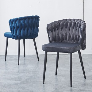 <span class=keywords><strong>Chaise</strong></span> de salle à manger en velours vert tressé, très vendue, <span class=keywords><strong>chaise</strong></span> de restaurant luxueuse rembourrée avec pieds en métal noir pour salle à manger - Product Image 4