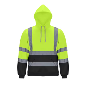 Sudaderas con Capucha Reflectantes de Seguridad Resistentes al Viento OEM, Chaquetas Reflectantes, Sudaderas con Capucha Reflectantes para Trabajo en Carretera para Hombre - Product Image 2