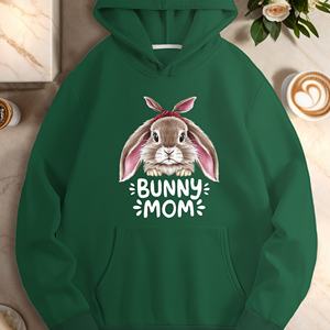 Sweats à capuche décontractés pour femmes bunny mom - Product Image 2