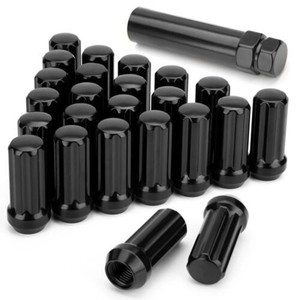 Tuercas de rueda M14x1.50 dúplex de <span class=keywords><strong>7</strong></span> estrías con llave (para ruedas de repuesto) Tuercas cromadas tipo acorn/bullet - Product Image 6