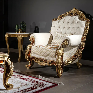 ชุดโซฟาไม้มะฮอกกานีทรงสี่เหลี่ยมสไตล์ฝรั่งเศสสุดหรู แกะสลักด้วยมือ หุ้มเบาะอย่างดี ผลิตในอินโดนีเซีย - Product Image 6