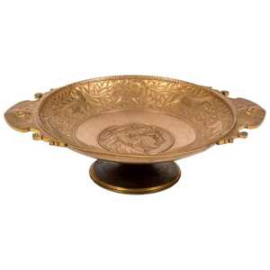 Gold Metal Hammered Serving <b>Bowl</b> <b>with</b> <b>Lid</b> and Handles Luxury Party Dinnerware - Product Image 4