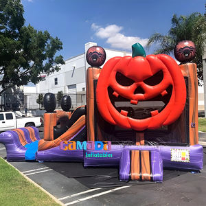 Maison gonflable de rebond de thème de citrouille d'halloween de prix usine avec le château plein d'entrain de glissière avec la glissière gonflable pour des <span class=keywords><strong>vacances</strong></span> - Product Image 3