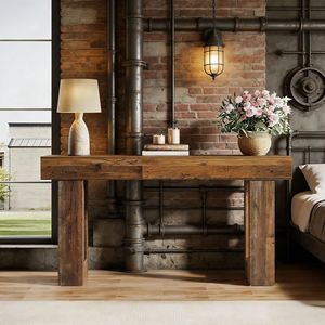 63-Inch Wooden <b>Sofa</b> <b>Table</b> for Entryway Console <b>Tables</b> Product Category - Product Image 2