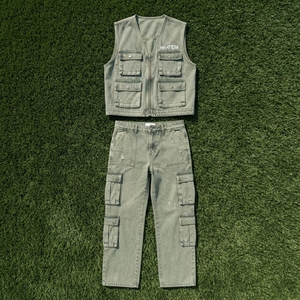 Women Utility Cargo Vest And <b>Pants</b> Set Multi Pocket Sleeveless Workwear Matching Two Piece Casual Streetwear Outfit - Product Image 6