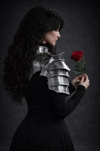 Conjunto de Armadura de Caballero Medieval para Mujer, de Acero Plateado, con Gorget y Hombreras Fundidas en 3D, para Cosplay, Temática de Hadas, Halloween - Product Image 4