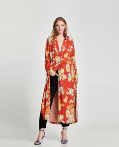 Vintage Flor Impreso Loose Fit Kimonos Casual Mujeres Bohemia Batas Oversize Maxi Kimonos Vestido - Product Image 2