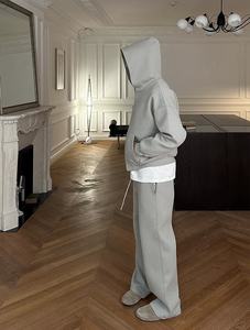 Oversized Custom Logo Solid Winter Track Suits French Terry Hoodie Set <b>Blank</b> Heavy <b>Weight</b> Thick Fleece Cotton Tracksuits Unisex - Product Image 4