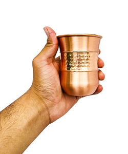 Gobelets en verre en cuivre pur avec poignée, style campagnard écologique, pour une vie saine et des cadeaux d'affaires - Product Image 3