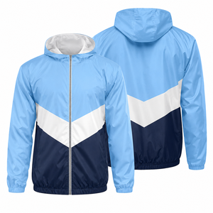 Chaqueta Cortavientos Ligera Personalizada para Hombre, con Capucha y Cremallera Completa, Impermeable, Cortavientos, Deportiva, para Correr, con Bloques de Color, Marca Privada - Product Image 1