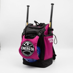 Sac à dos personnalisé OEM pour bâtons de baseball et softball, compartiment pour casque, poche pour chaussures, fermeture éclair YKK, logo personnalisé, sac de sport d'équipe, vente en gros B2B - Product Image 3