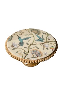 Support à gâteau Hummingbird Haven en bois de mangue, support à cupcakes détachable avec piédestal rond, présentoir décoratif pour gâteau - Product Image 2