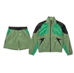 Women's Sporty 2 Piece Tracksuit Set Full Sleeve Zipper Closure Stand Collar Color Blocked Breathable Polyester <b>Shorts</b> <b>Suit</b> - Product Image 2