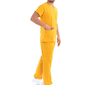 Best Quality Custom Logo DANZILO Men's <b>Scrub</b> Suits Sets Spandex/Cotton Solid Color Quick Dry Breathable <b>Plus</b> <b>Size</b> Hospital - Product Image 2